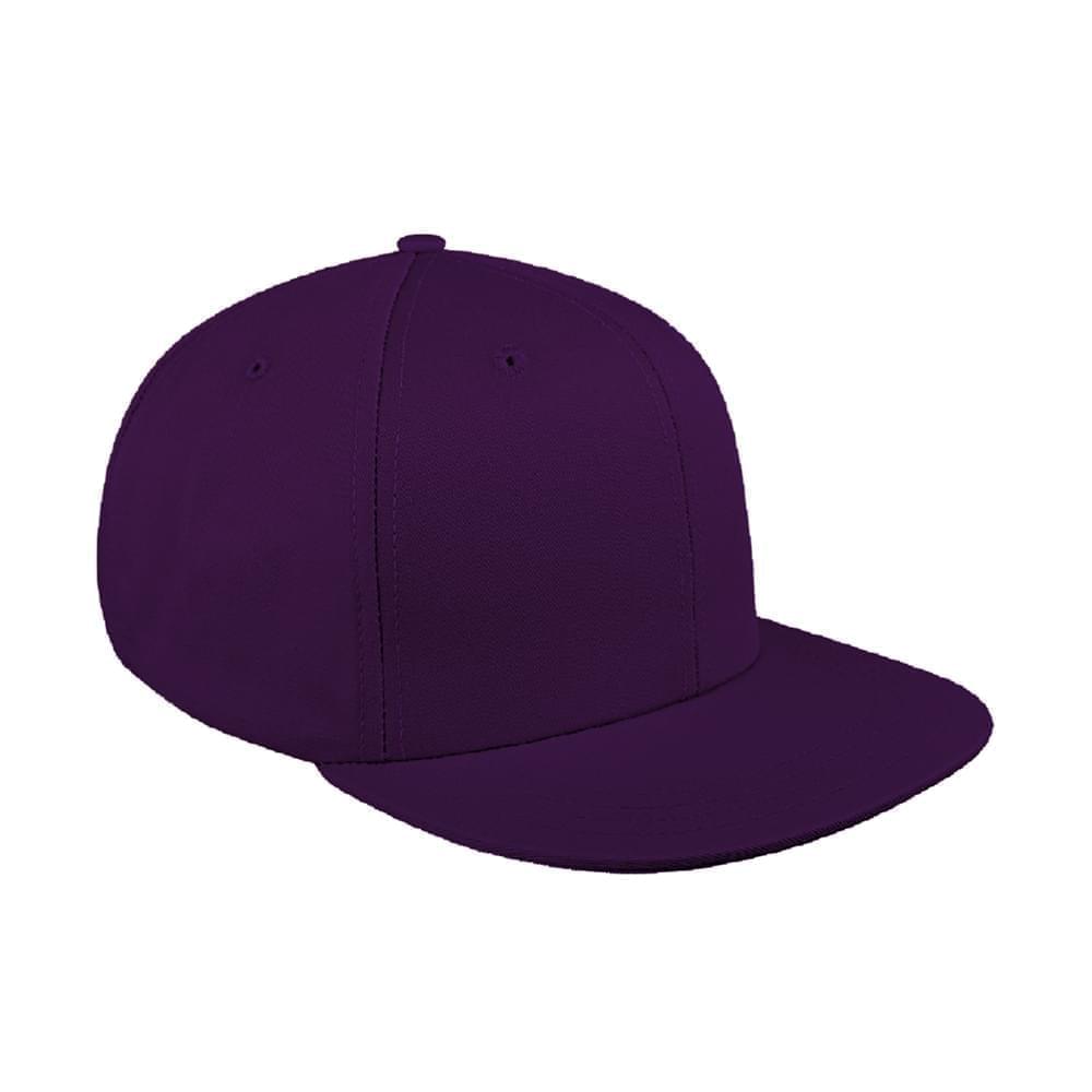 Amethyst 6 Panel Flat Brim Hat Amethyst Hat – Freeborn Designs main image 3