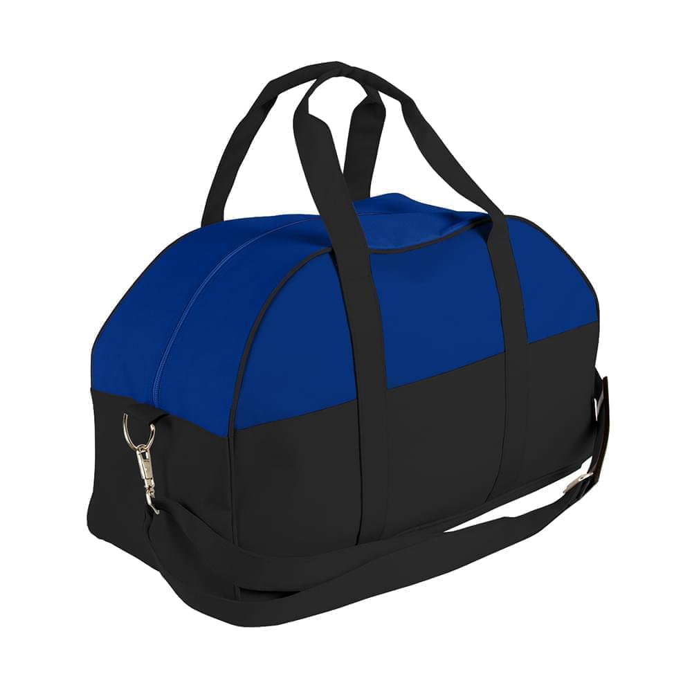 Nylon Poly Overnight Duffel Bag-Royal Blue/Black-USA Made by Unionwear