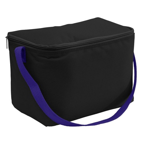 USA Made Nylon Poly 6 Pack Coolers, Black-Purple, 100960-AO1 USA Made Nylon Poly 6 Pack Coolers, Black-Purple, 100960-AO1