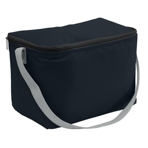 USA Made Nylon Poly 6 Pack Coolers, Black-Gray, 100960-AOU