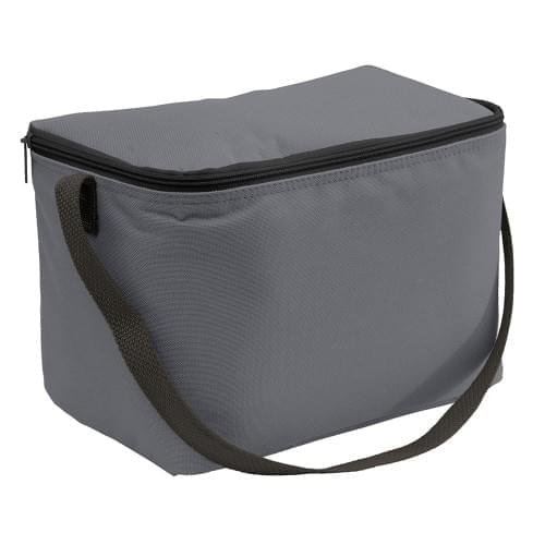 USA Made Nylon Poly 6 Pack Coolers, Graphite-Black, 100960-ARR
