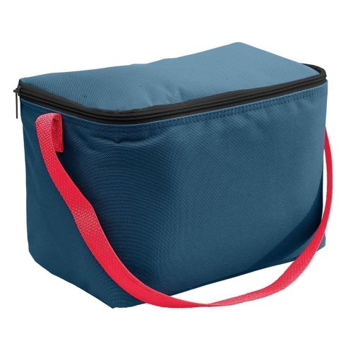 USA Made Nylon Poly 6 Pack Coolers, Navy-Red, 100960-AW2