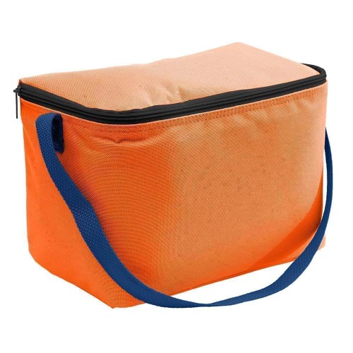 USA Made Nylon Poly 6 Pack Coolers, Orange-Navy, 100960-AXZ USA Made Nylon Poly 6 Pack Coolers, Orange-Navy, 100960-AXZ