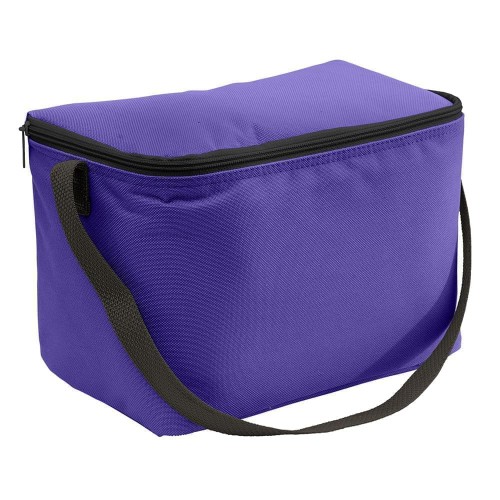 USA Made Nylon Poly 6 Pack Coolers, Purple-Black, 100960-AYR