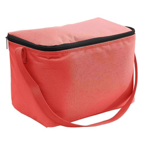 USA Made Nylon Poly 6 Pack Coolers, Red-Red, 100960-AZ2