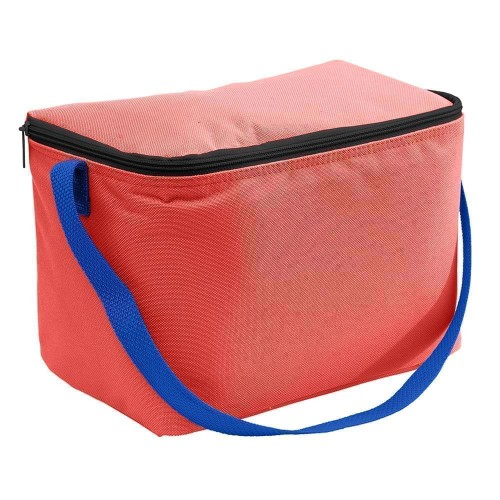 USA Made Nylon Poly 6 Pack Coolers, Red-Royal, 100960-AZ3