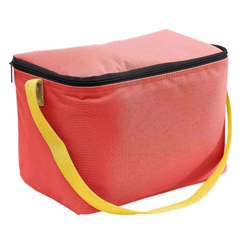USA Made Nylon Poly 6 Pack Coolers, Red-Gold, 100960-AZ5