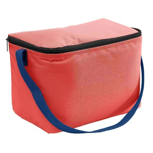 USA Made Nylon Poly 6 Pack Coolers, Red-Navy, 100960-AZZ