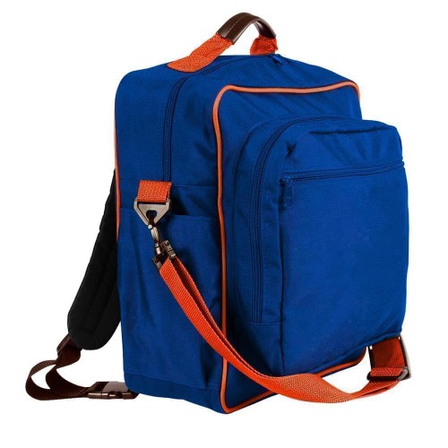 USA Made Poly Daypack Rucksacks, Royal Blue-Orange, 1070-A00 USA Made Poly Daypack Rucksacks, Royal Blue-Orange, 1070-A00