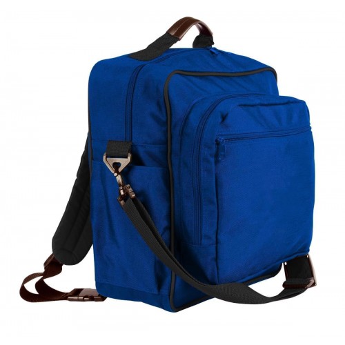 USA Made Poly Daypack Rucksacks, Royal Blue-Black, 1070-A0R