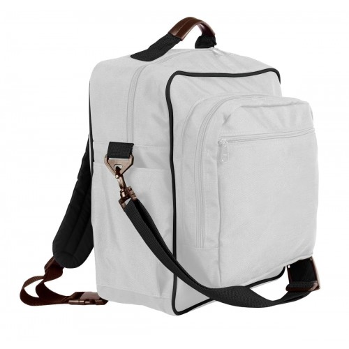 USA Made Poly Daypack Rucksacks, White-Black, 1070-A3R USA Made Poly Daypack Rucksacks, White-Black, 1070-A3R