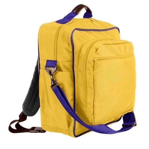USA Made Poly Daypack Rucksacks, Gold-Purple, 1070-A41 USA Made Poly Daypack Rucksacks, Gold-Purple, 1070-A41