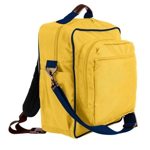 USA Made Poly Daypack Rucksacks, Gold-Navy, 1070-A4Z USA Made Poly Daypack Rucksacks, Gold-Navy, 1070-A4Z