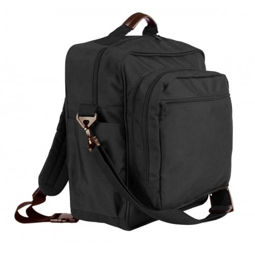 USA Made Poly Daypack Rucksacks, Black-Black, 1070-AOR