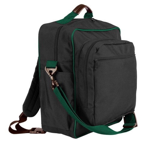 USA Made Poly Daypack Rucksacks, Black-Hunter Green, 1070-AOV USA Made Poly Daypack Rucksacks, Black-Hunter Green, 1070-AOV