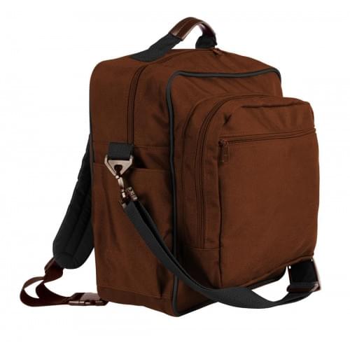 USA Made Poly Daypack Rucksacks, Brown-Black, 1070-APR