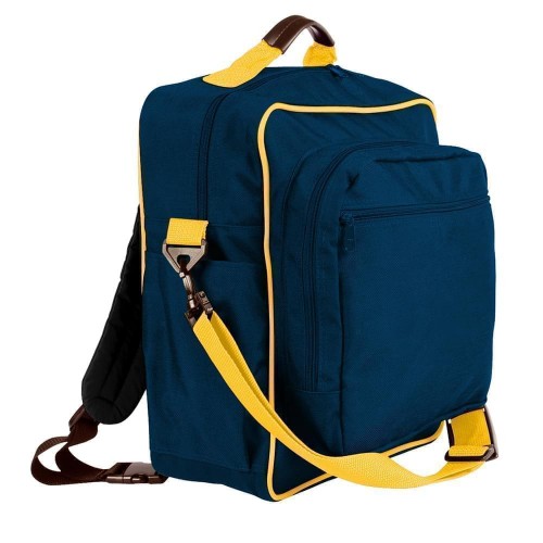 USA Made Poly Daypack Rucksacks, Navy-Gold, 1070-AW5