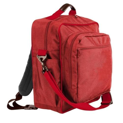 USA Made Poly Daypack Rucksacks, Red-Red, 1070-AZ2