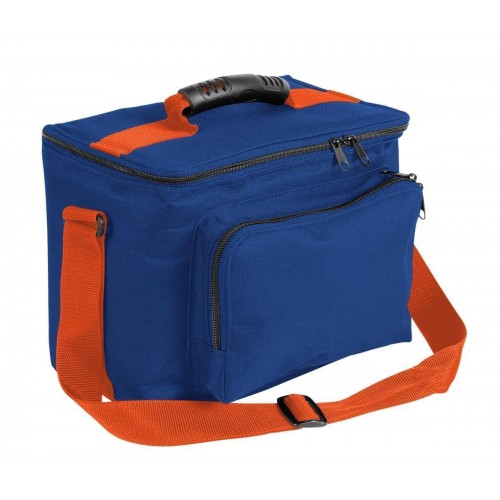 USA Made Nylon Poly Lunch Coolers, Royal Blue-Orange, 11001161-A00 USA Made Nylon Poly Lunch Coolers, Royal Blue-Orange, 11001161-A00