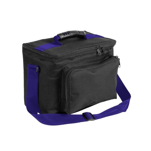 USA Made Nylon Poly Lunch Coolers, Black-Purple, 11001161-AO1 USA Made Nylon Poly Lunch Coolers, Black-Purple, 11001161-AO1