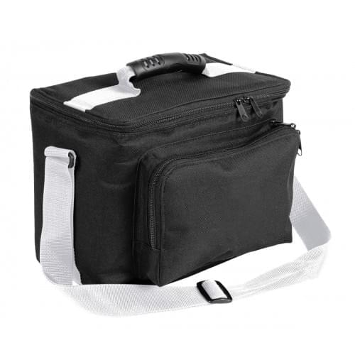 USA Made Nylon Poly Lunch Coolers, Black-White, 11001161-AO4