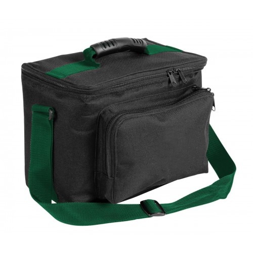USA Made Nylon Poly Lunch Coolers, Black-Hunter Green, 11001161-AOV USA Made Nylon Poly Lunch Coolers, Black-Hunter Green, 11001161-AOV
