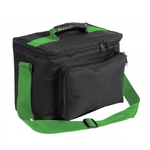 USA Made Nylon Poly Lunch Coolers, Black-Lime, 11001161-AOY