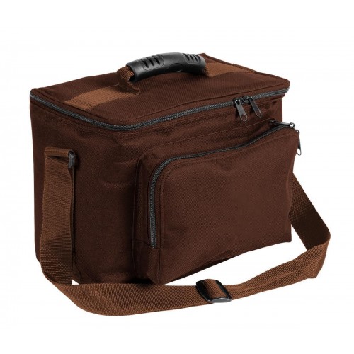 USA Made Nylon Poly Lunch Coolers, Brown-Brown, 11001161-APS USA Made Nylon Poly Lunch Coolers, Brown-Brown, 11001161-APS