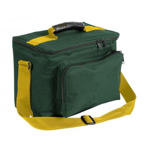 USA Made Nylon Poly Lunch Coolers, Hunter Green-Gold, 11001161-AS5