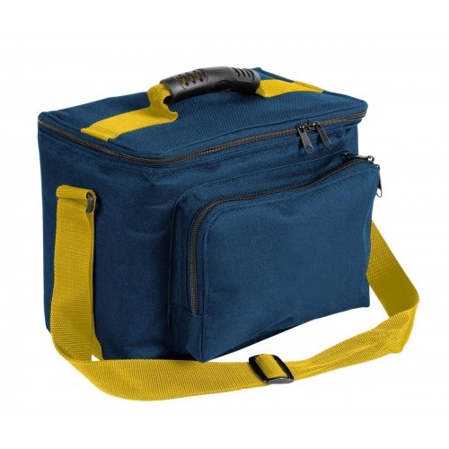 USA Made Nylon Poly Lunch Coolers, Navy-Gold, 11001161-AW5