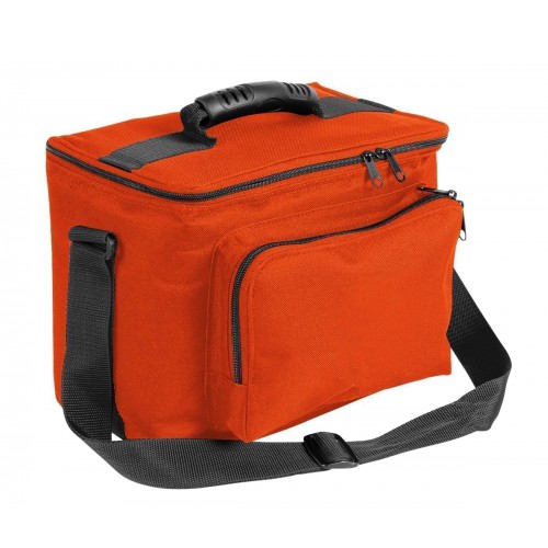 USA Made Nylon Poly Lunch Coolers, Orange-Black, 11001161-AXR