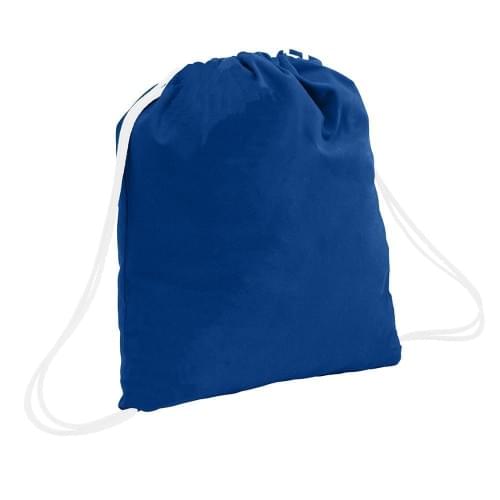USA Made 200 D Nylon Drawstring Backpacks, Royal-White, 2001744-T04