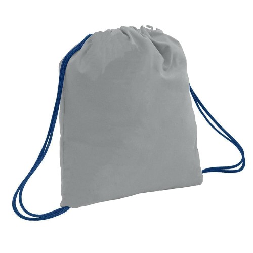 USA Made 200 D Nylon Drawstring Backpacks, Gray-Navy, 2001744-T1Z USA Made 200 D Nylon Drawstring Backpacks, Gray-Navy, 2001744-T1Z