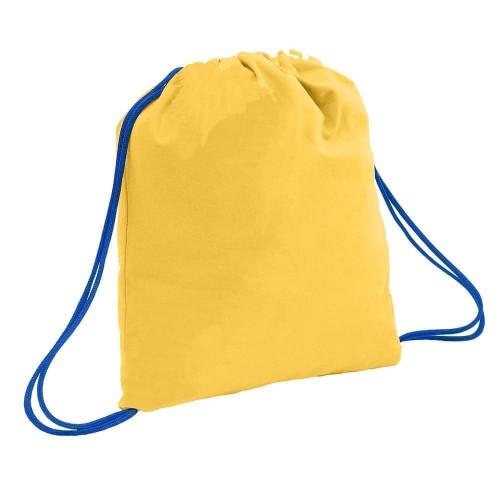 USA Made 200 D Nylon Drawstring Backpacks, Gold-Royal, 2001744-T43