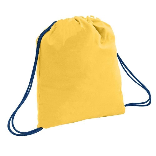 USA Made 200 D Nylon Drawstring Backpacks, Gold-Navy, 2001744-T4Z
