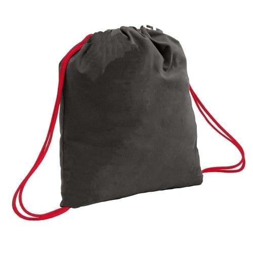 USA Made 200 D Nylon Drawstring Backpacks, Black-Red, 2001744-TO2 USA Made 200 D Nylon Drawstring Backpacks, Black-Red, 2001744-TO2