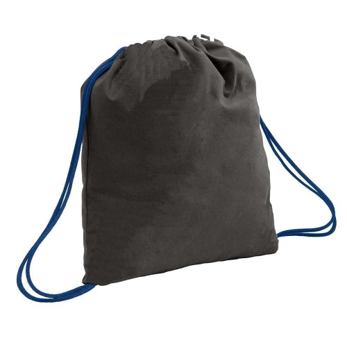 USA Made 200 D Nylon Drawstring Backpacks, Black-Navy, 2001744-TOZ