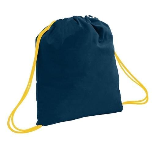 USA Made 200 D Nylon Drawstring Backpacks, Navy-Gold, 2001744-TW5