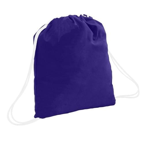 USA Made 200 D Nylon Drawstring Backpacks, Purple-White, 2001744-TY4