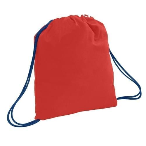 USA Made 200 D Nylon Drawstring Backpacks, Red-Navy, 2001744-TZZ