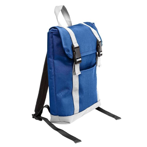 USA Made Poly Small T Bottom Backpacks, Royal-White, 2001921-A04 USA Made Poly Small T Bottom Backpacks, Royal-White, 2001921-A04