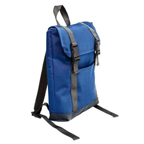 USA Made Poly Small T Bottom Backpacks, Royal-Black, 2001921-A0R