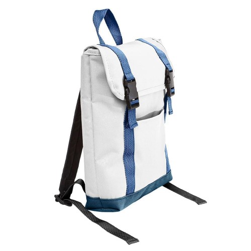 USA Made Poly Small T Bottom Backpacks, White-Navy, 2001921-A3Z USA Made Poly Small T Bottom Backpacks, White-Navy, 2001921-A3Z