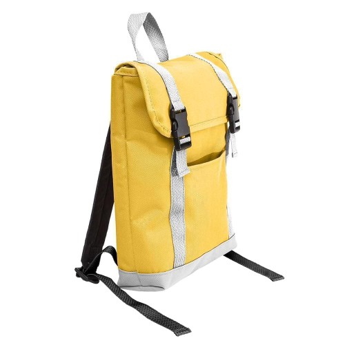 USA Made Poly Small T Bottom Backpacks, Gold-White, 2001921-A44 USA Made Poly Small T Bottom Backpacks, Gold-White, 2001921-A44