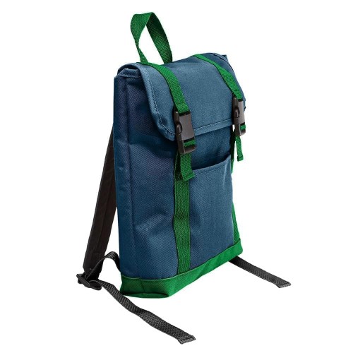 USA Made Canvas Small T Bottom Backpacks, Navy-Kelly, 2001921-ACW