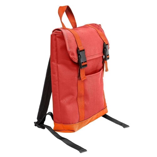USA Made Canvas Small T Bottom Backpacks, Red-Orange, 2001921-AE0 USA Made Canvas Small T Bottom Backpacks, Red-Orange, 2001921-AE0