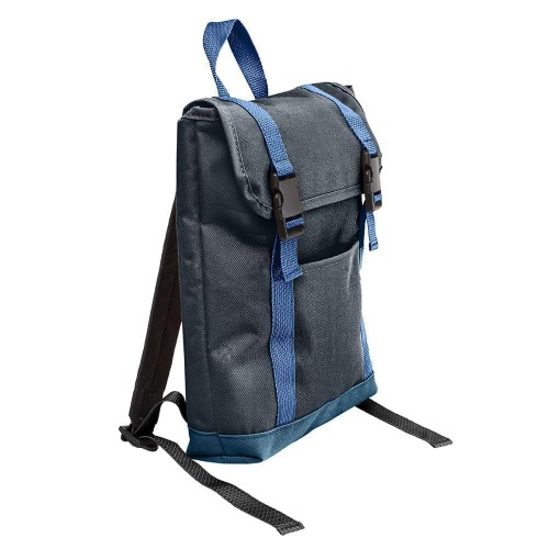 USA Made Canvas Small T Bottom Backpacks, Black-Navy, 2001921-AHZ