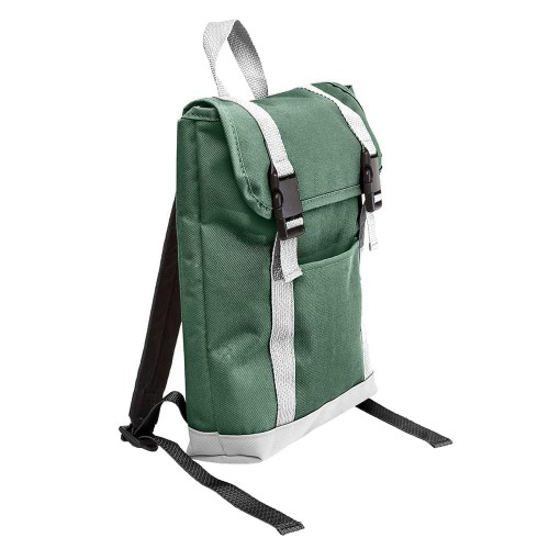 USA Made Poly Small T Bottom Backpacks, Hunter-White, 2001921-AS4