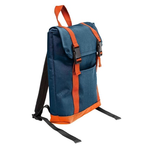 USA Made Poly Small T Bottom Backpacks, Navy-Orange, 2001921-AW0 USA Made Poly Small T Bottom Backpacks, Navy-Orange, 2001921-AW0