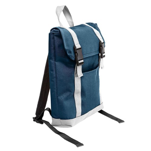 USA Made Poly Small T Bottom Backpacks, Navy-White, 2001921-AW4 USA Made Poly Small T Bottom Backpacks, Navy-White, 2001921-AW4